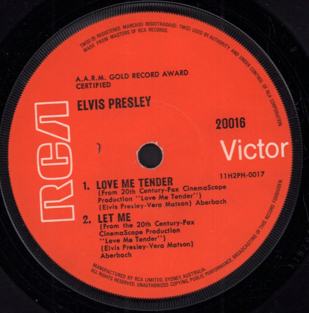 Elvis Presley - Love Me Tender - 7 Inch