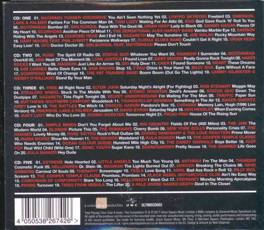 Various Artists - Rock Anthems (The Ultimate Collection) - Cd Set