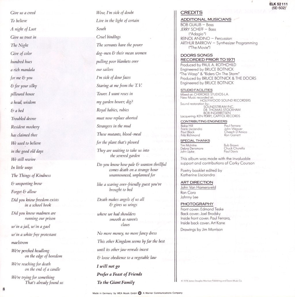 Jim Morrison - An American Prayer - Lp