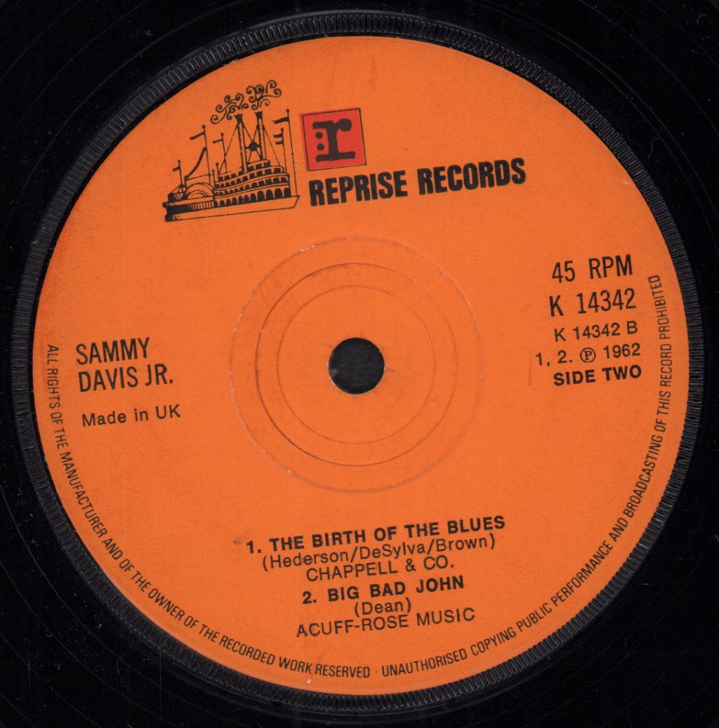 Sammy Davis Jr - Once In A Lifetime - 7 Inch