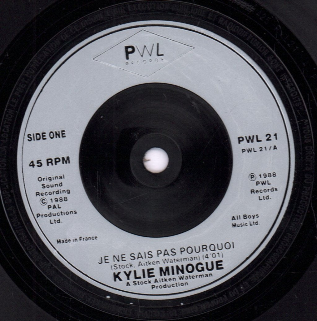 Kylie Minogue - Je Ne Sais Pas Pourquoi - 7 Inch