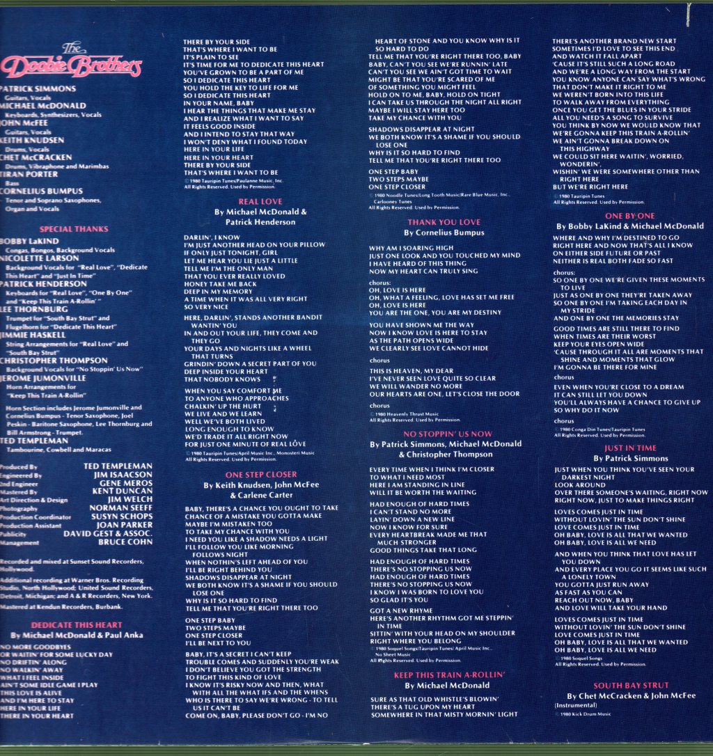 Doobie Brothers - One Step Closer - Lp
