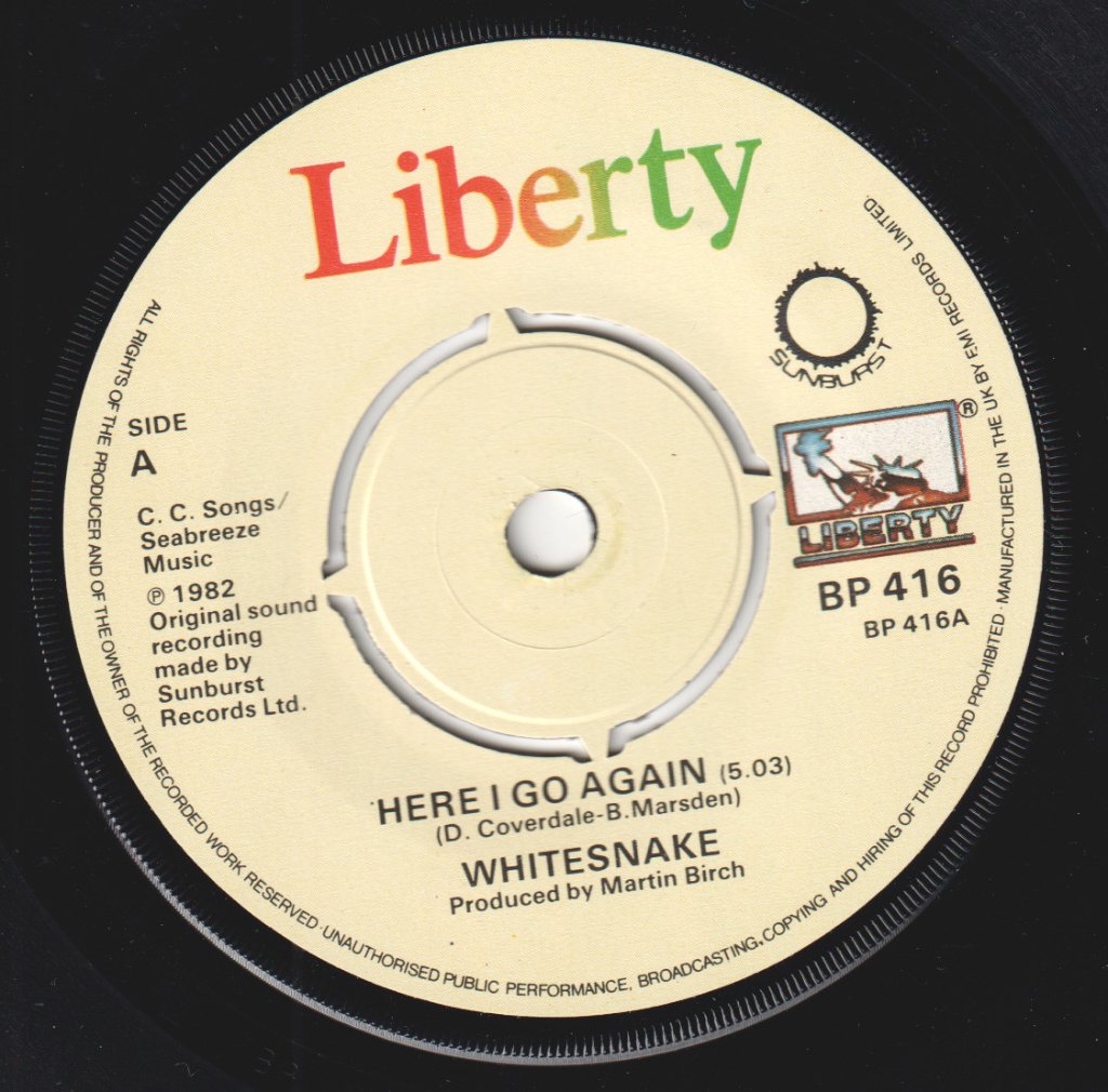 Whitesnake - Here I Go Again - 7 Inch