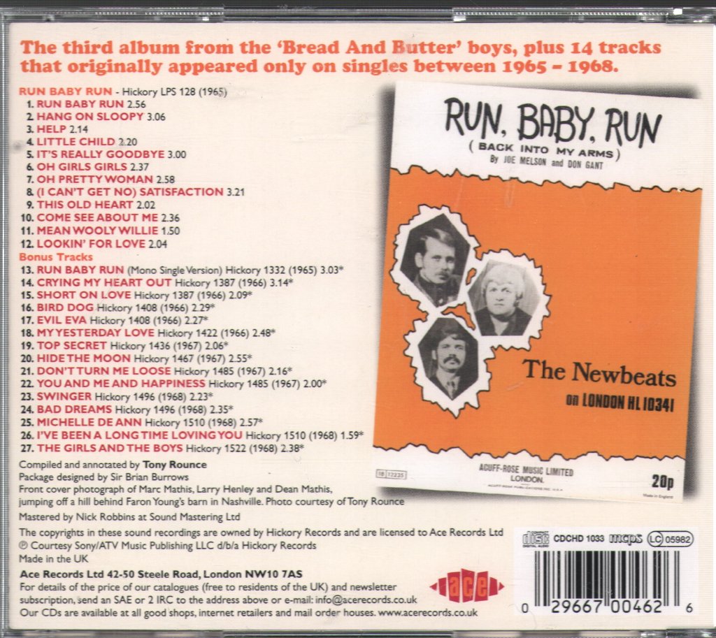 Newbeats - Run Baby Run - Cd