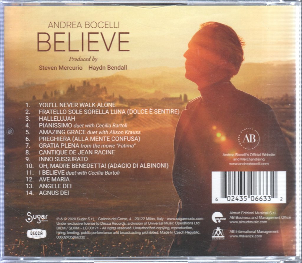 Andrea Bocelli - Believe - Cd