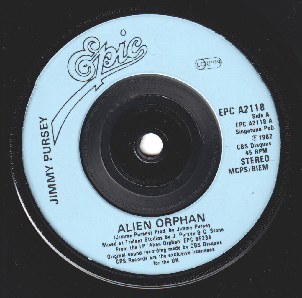 Jimmy Pursey - Alien Orphan - 7 Inch