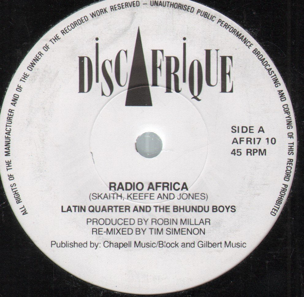 Latin Quarter - Radio Africa - 7 Inch