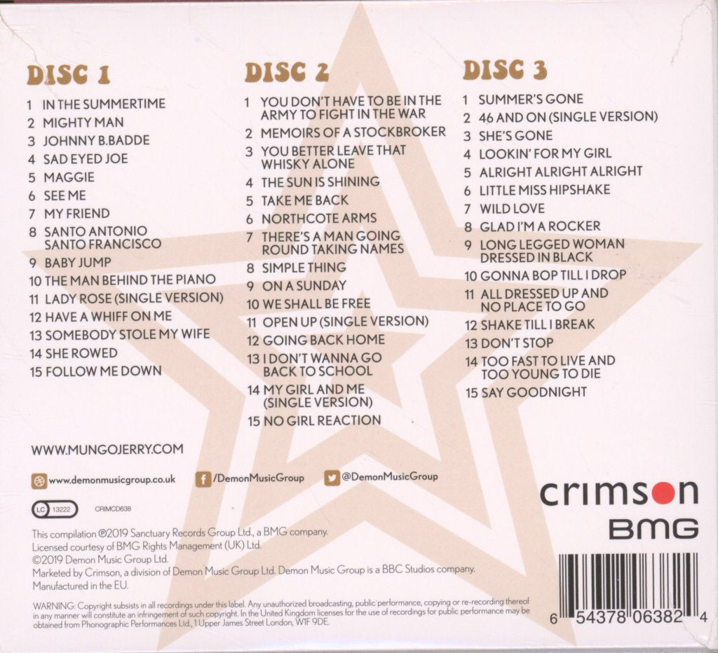 Mungo Jerry - Gold - Triple Cd