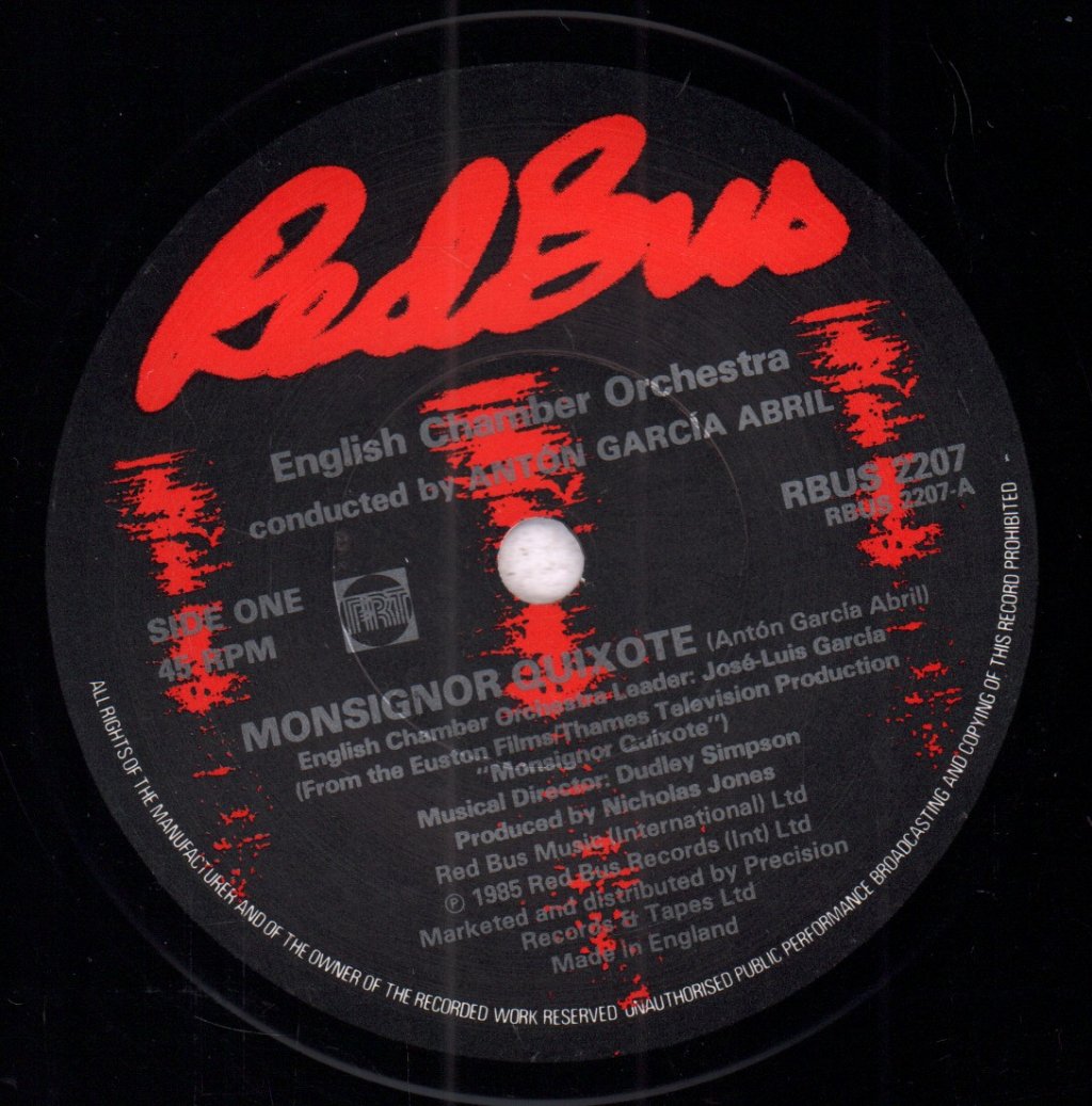 English Chamber Orchestra - Theme From Monsignor Quixote - 7 Inch