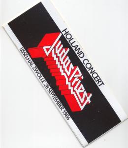 Judas Priest - Ijsselhal Zwolle 28/9/86 - Sticker