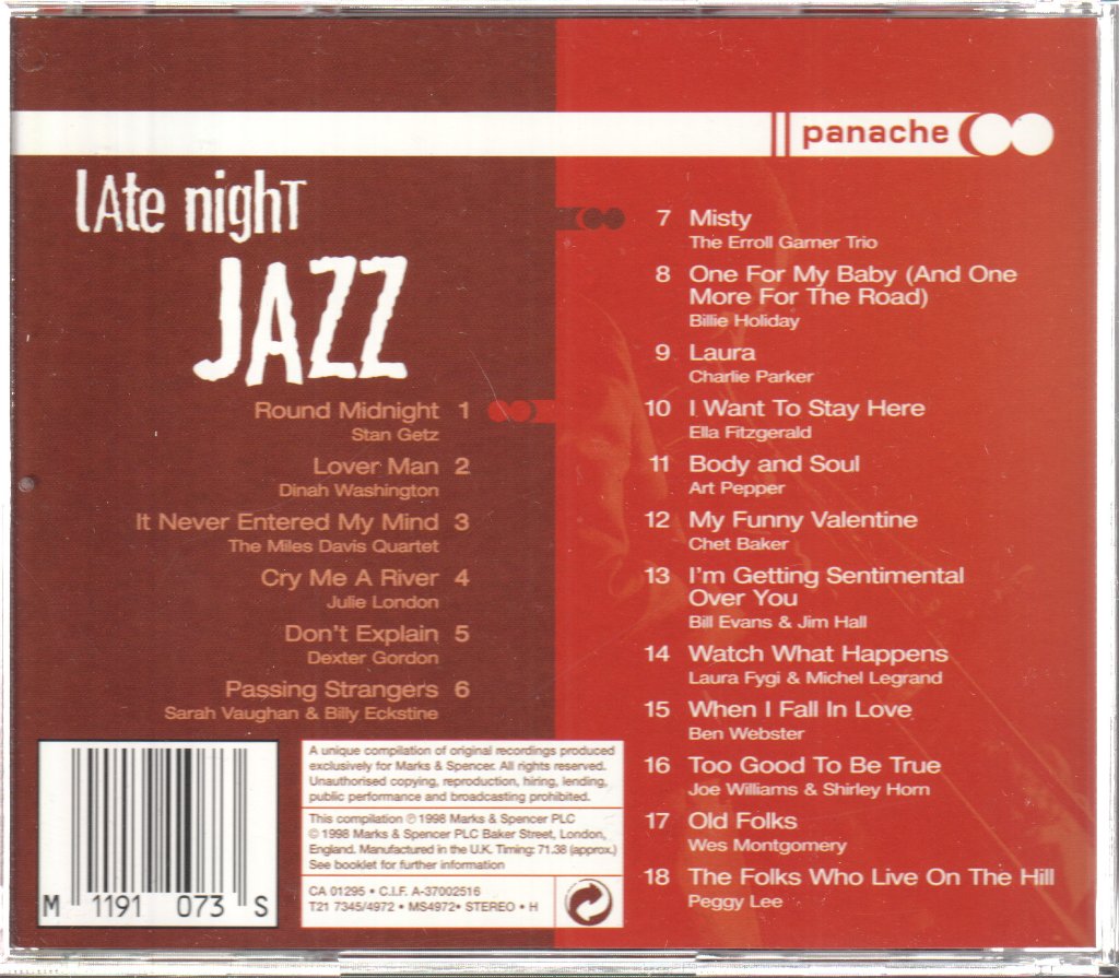 Various Artists - Late Night Jazz - Cd