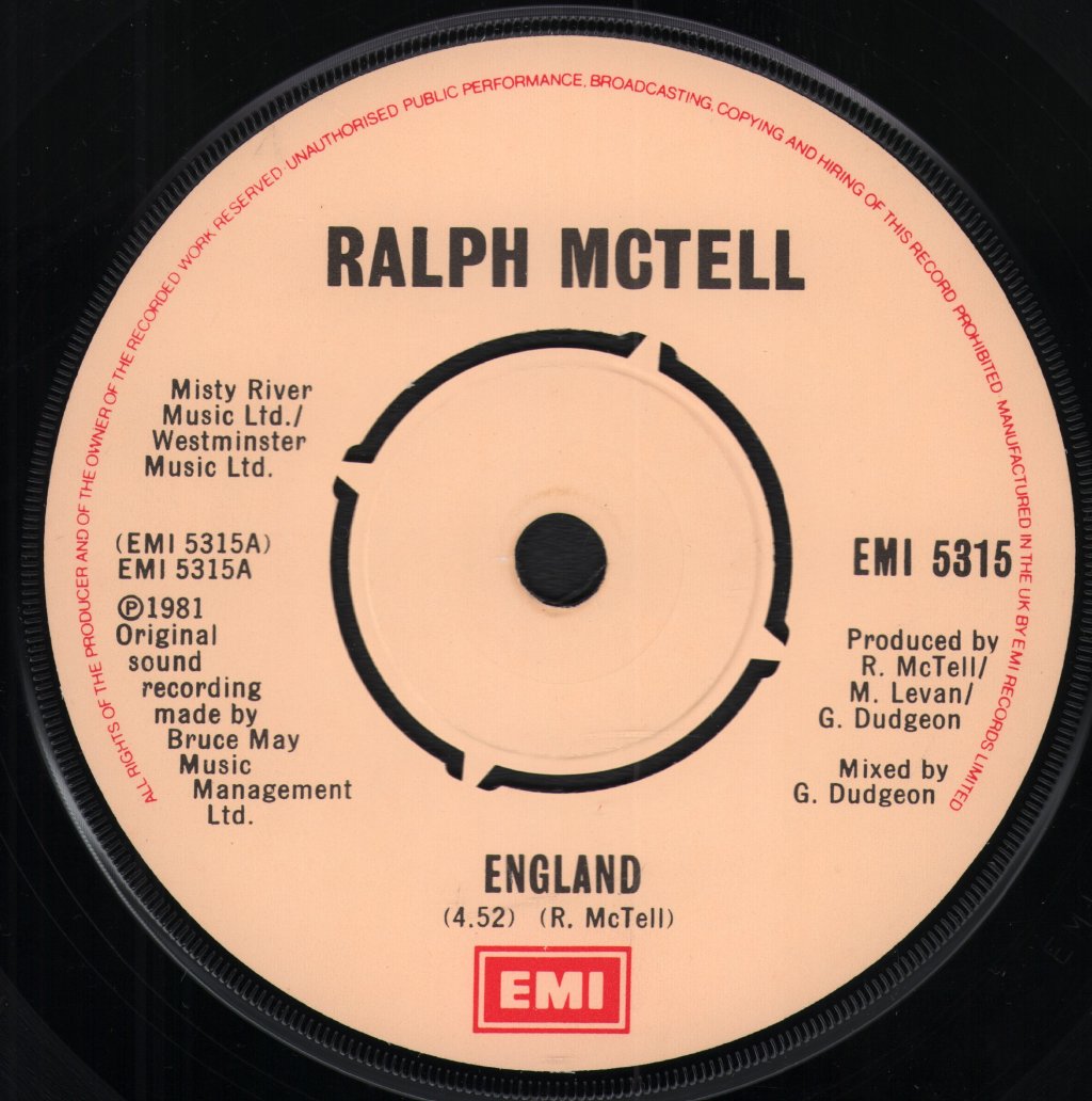Ralph McTell - England - 7 Inch