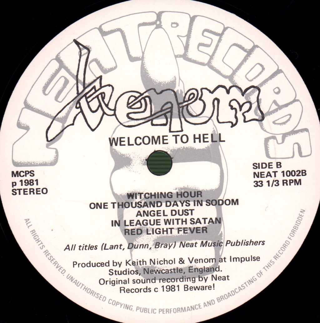 Venom (Metal Group) - Welcome To Hell - Lp