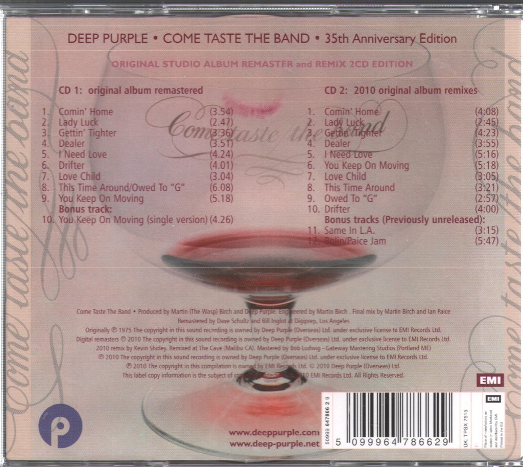 Deep Purple - Come Taste The Band - Double Cd