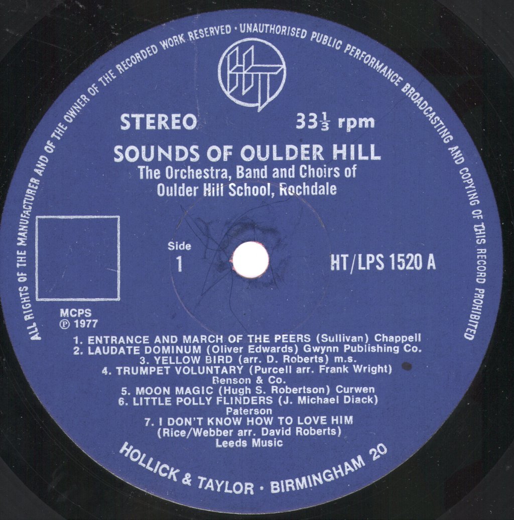 Orchestra, Band And Choirs Of Oulder Hill School, Rochdale - Sounds Of Oulder Hill - Lp