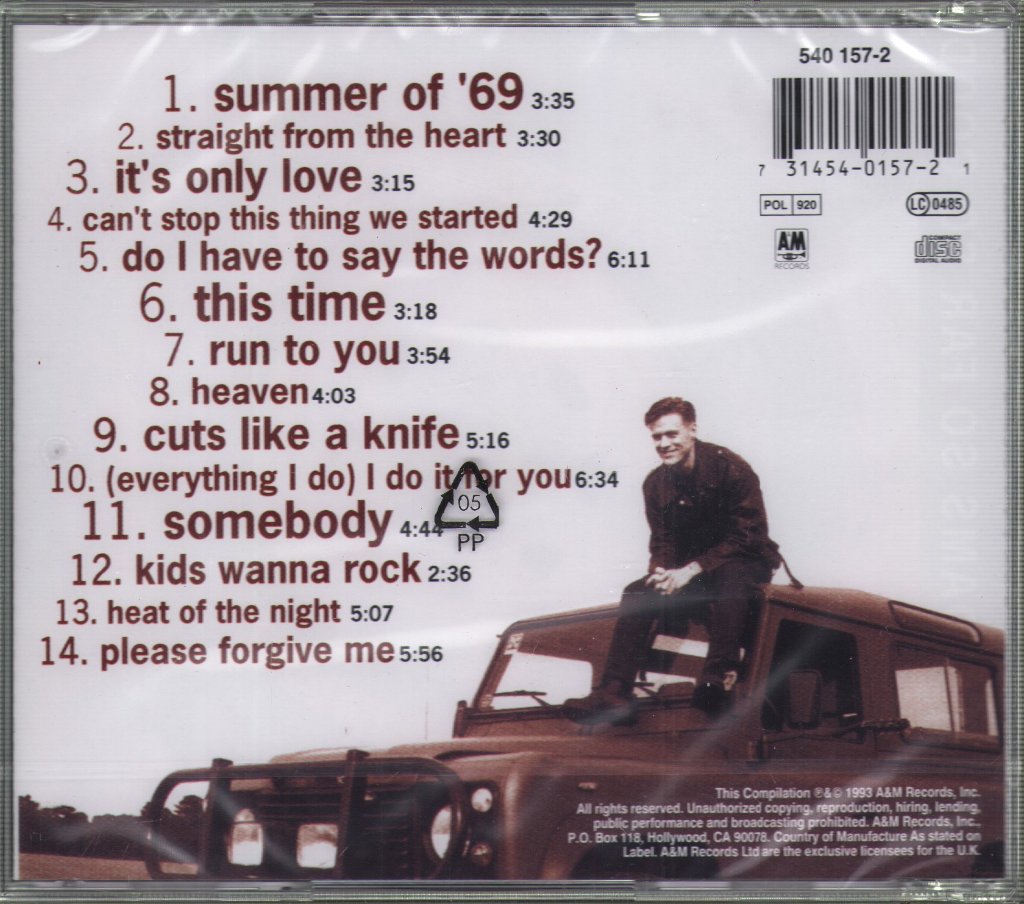 Bryan Adams - So Far So Good - Cd