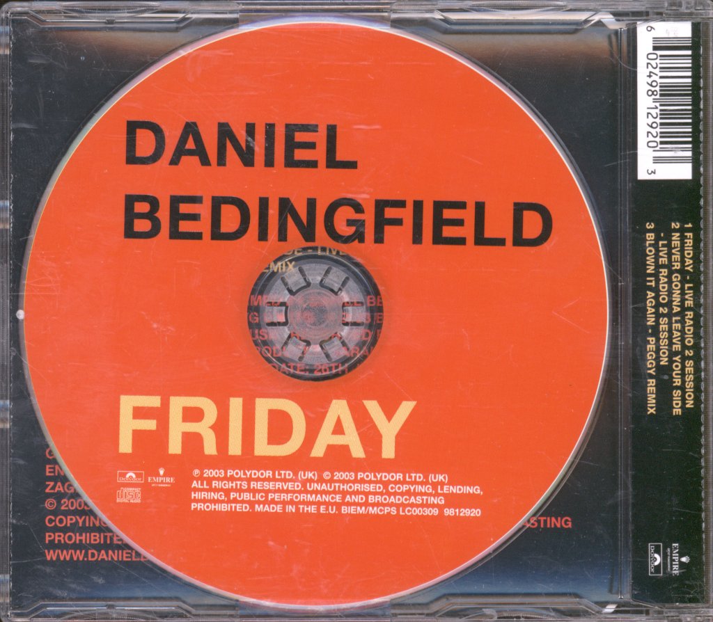 Daniel Bedingfield - Friday - Cd