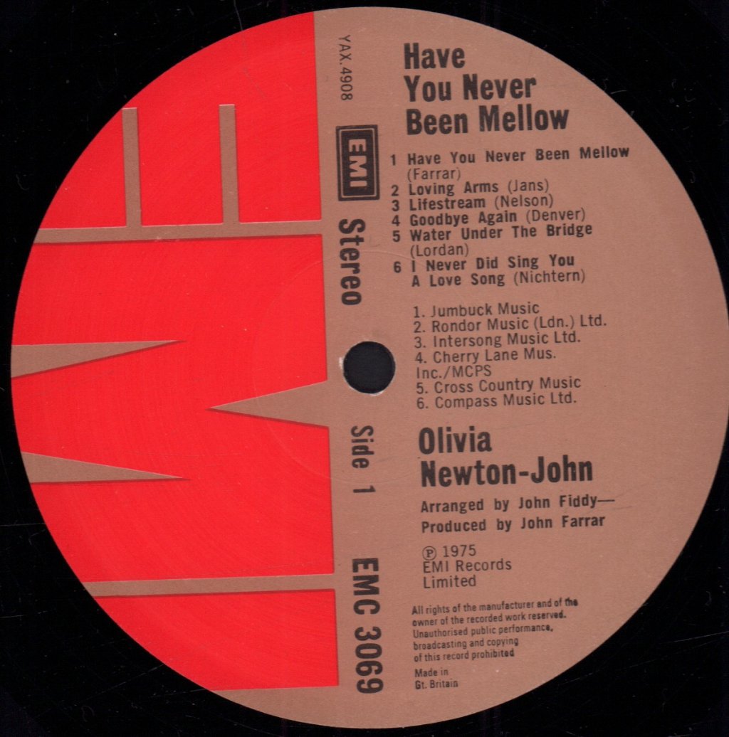 Olivia Newton John - Have You Never Been Mellow - Lp
