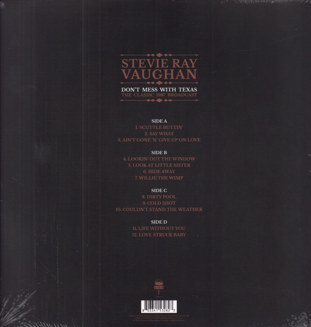 Stevie Ray Vaughan - Don't Mess With Texas The Classic 1987 Broadcast - Double Lp