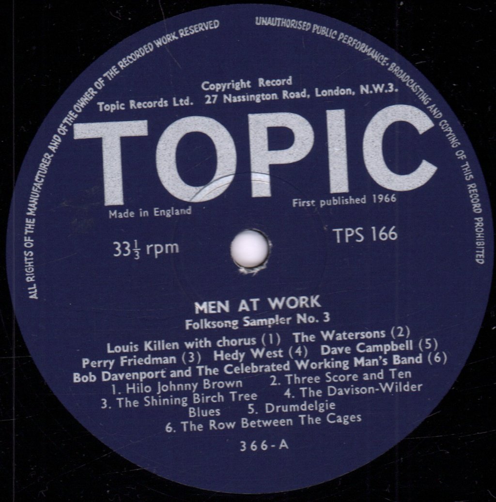 Topic Sampler No. 3 - Men At Work - Lp