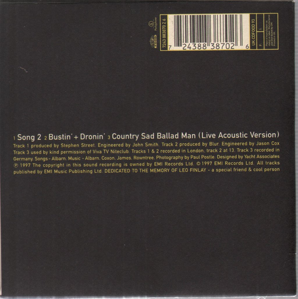 Blur - Song 2 - Cd