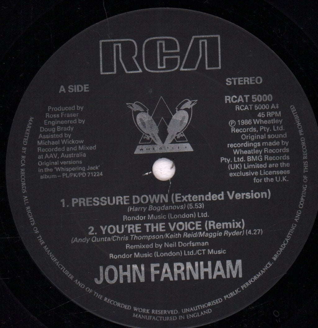 John Farnham - Pressure Down - 12 Inch