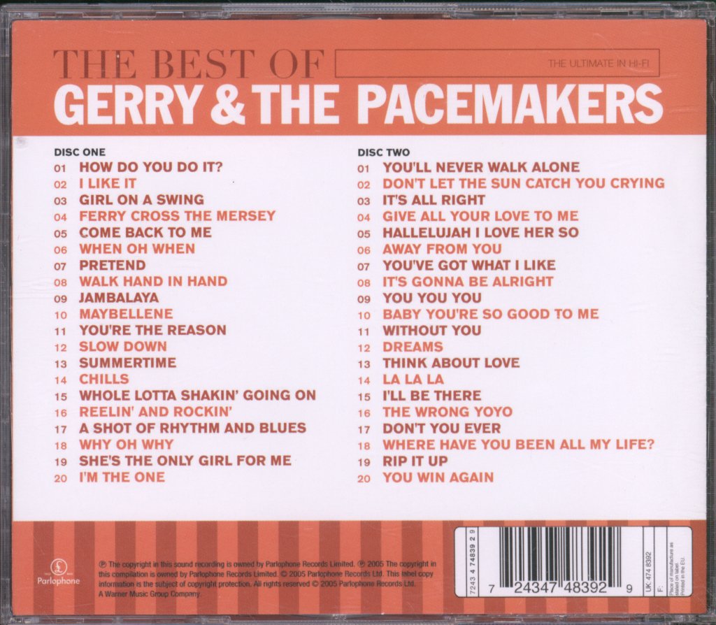 Gerry & The Pacemakers - Best Of Gerry & The Pacemakers - Double Cd