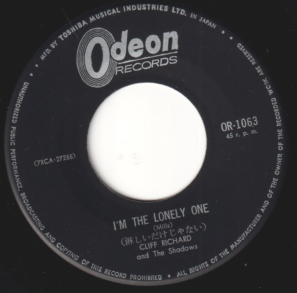 Cliff Richard & The Shadows - I'm The Lonely One - 7 Inch