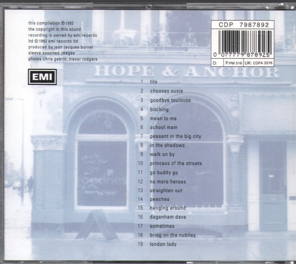 Stranglers - Live At The Hope And Anchor - Cd