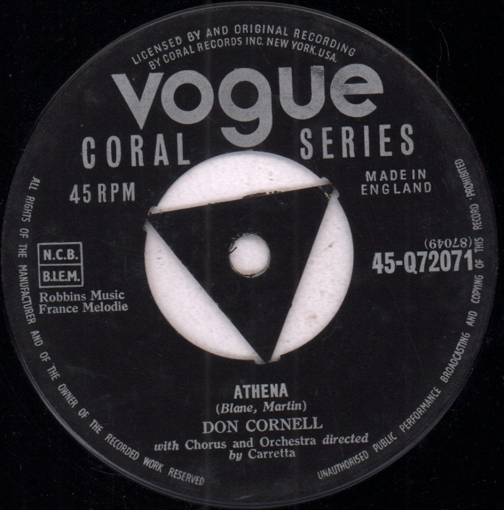 Don Cornell - size 12 - 7 Inch