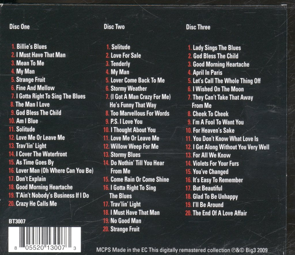 Billie Holiday - Her Finest Studio Recordings - Triple Cd