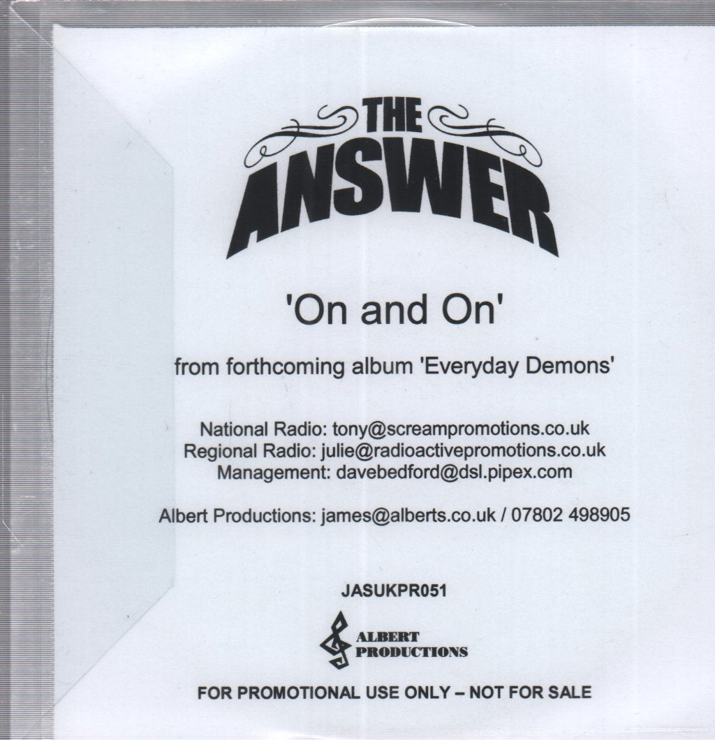 Answer - On And On - Cdr