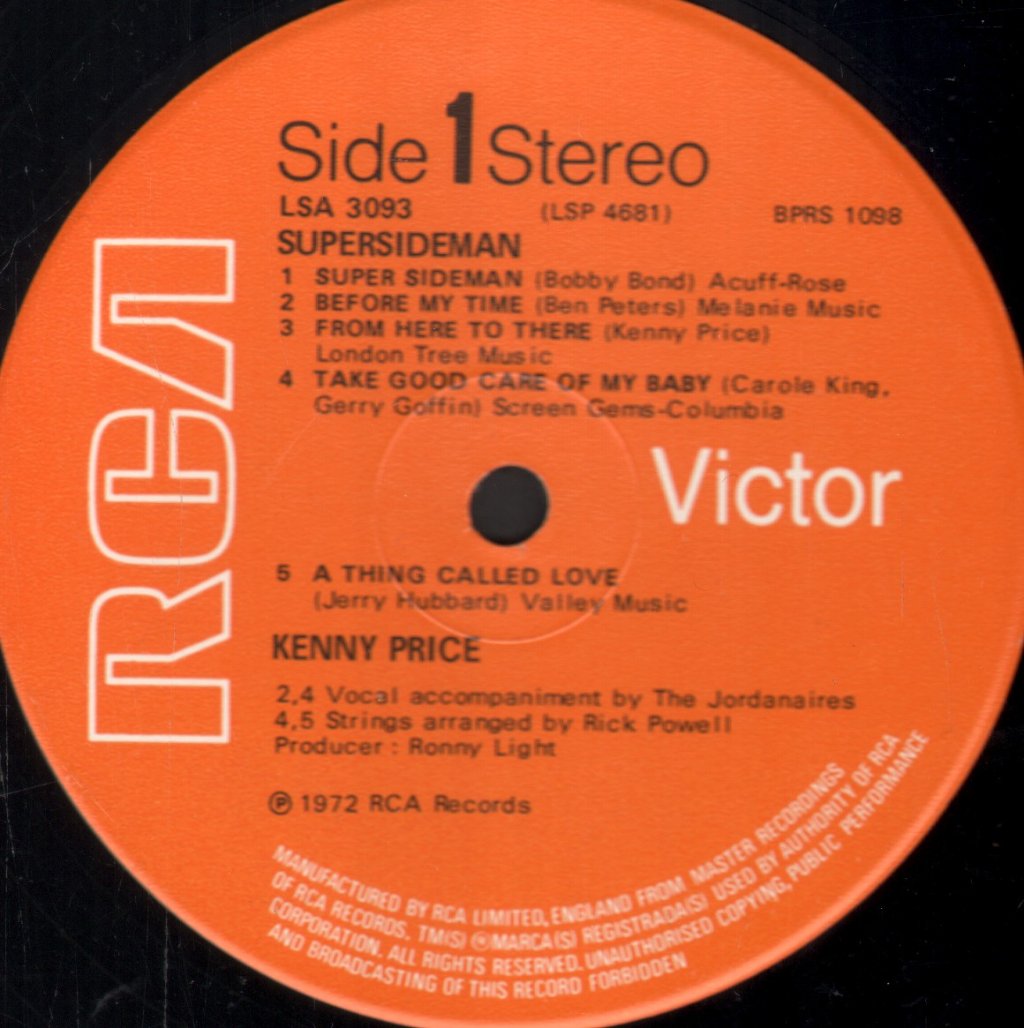 Kenny Price - Supersideman - Lp