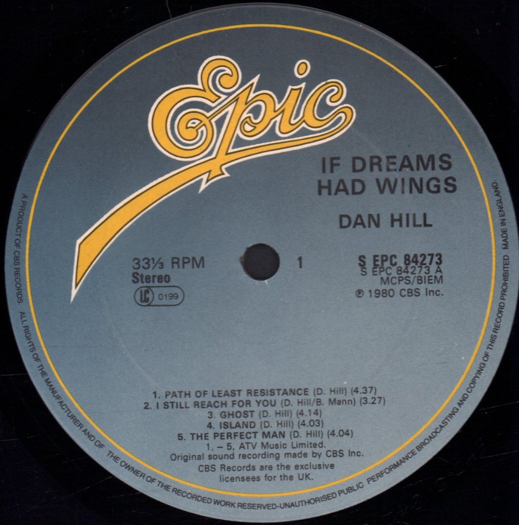 Dan Hill - If Dreams Had Wings - Lp