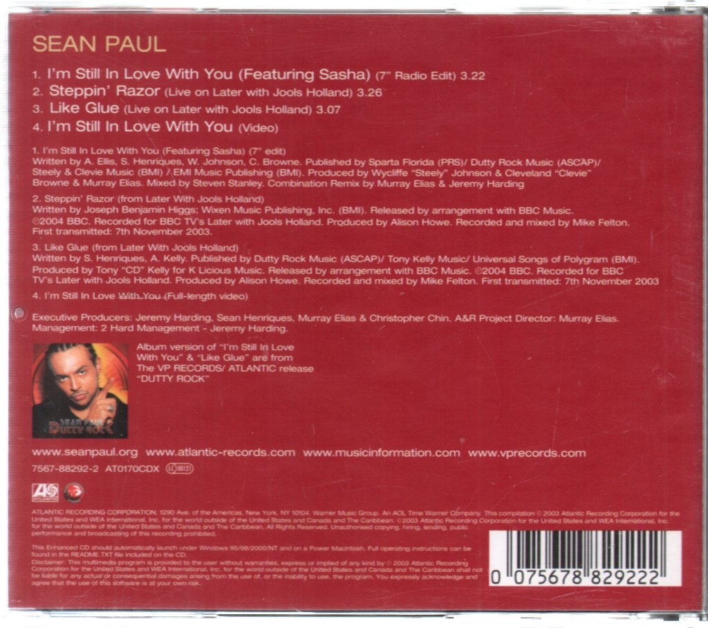 Sean Paul - I'm Still In Love With You - Cd