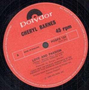 Cheryl Barnes - Love And Passion - 12 Inch