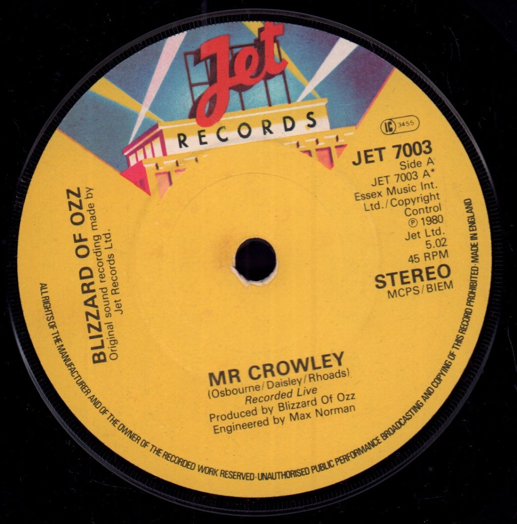 Ozzy Osbourne - Mr Crowley - 7 Inch