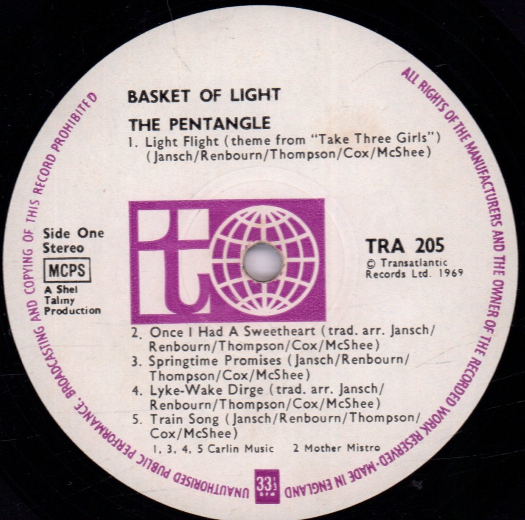 Pentangle - Basket Of Light - Lp