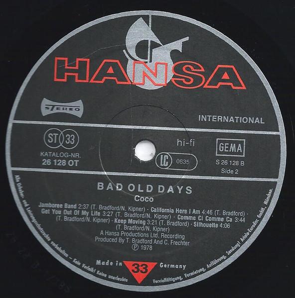 Coco - Bad Old Days - Lp