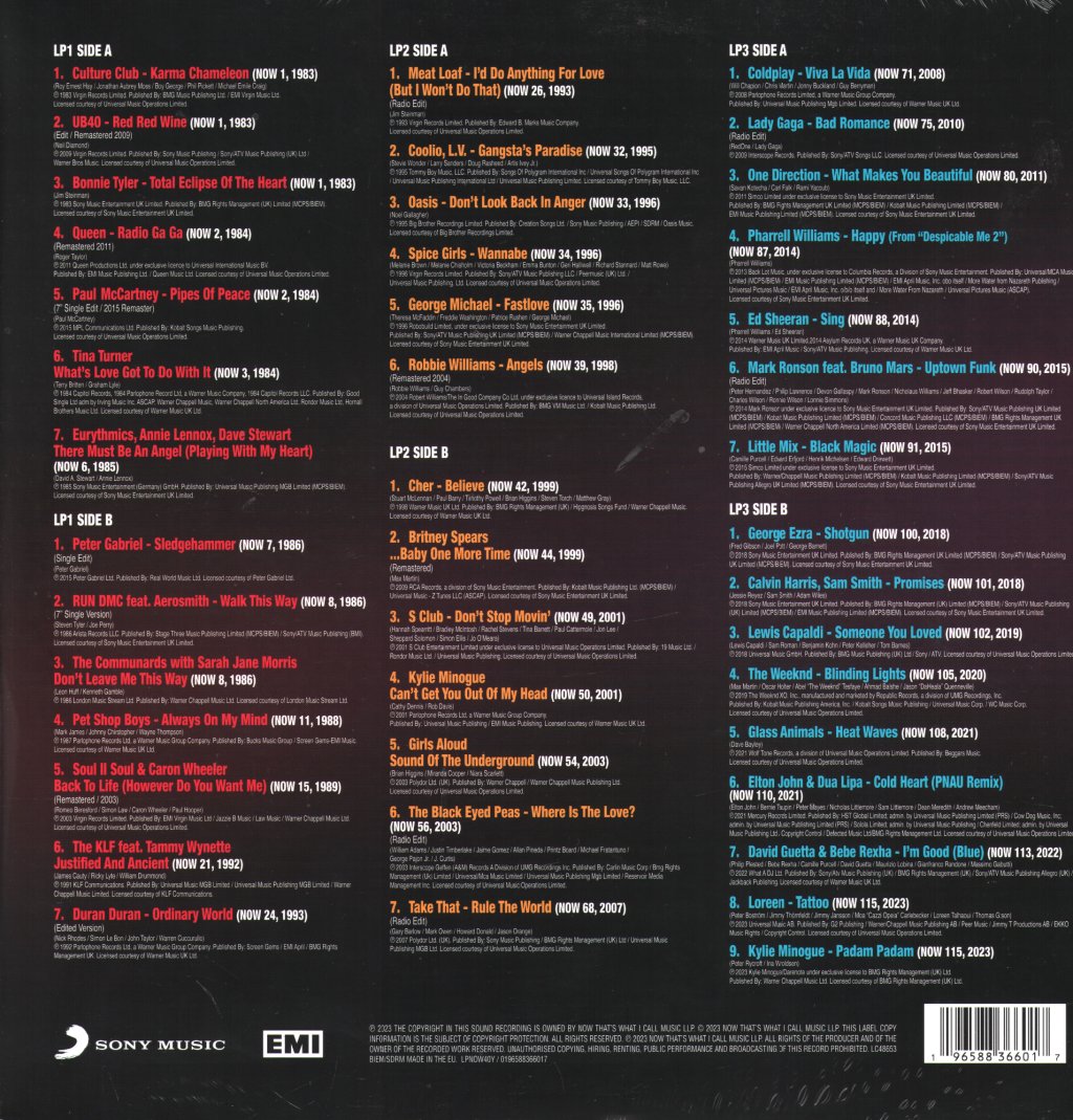 Various Artists - Now That's What I Call 40 Years - Triple Lp