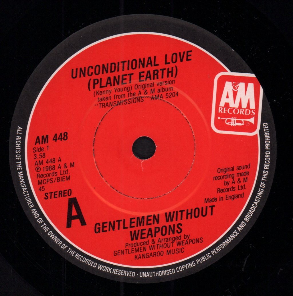 Gentlemen Without Weapons - Unconditional Love - 7 Inch