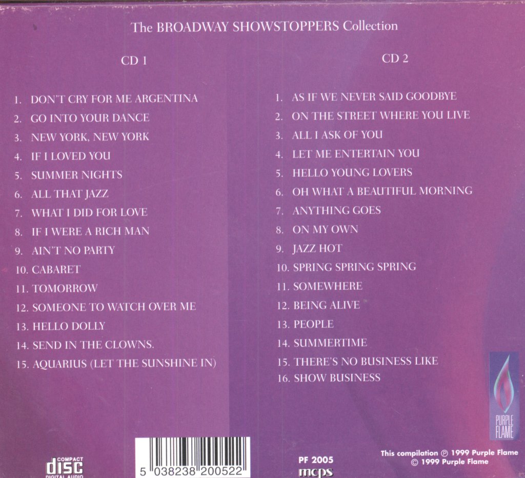 Various Artists - Broadway Showstoppers - 30 Classic Stage Performances - Double Cd