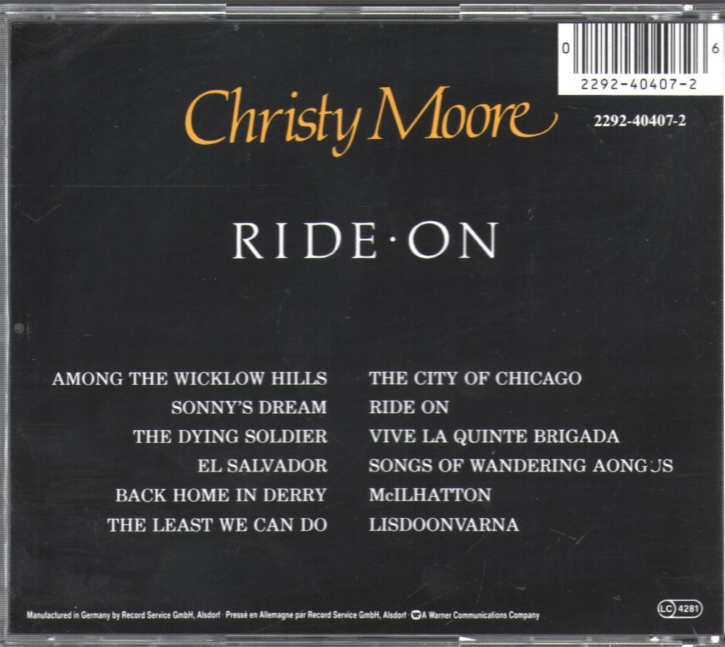 Christy Moore - Ride On - Cd