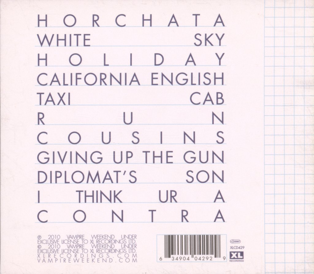 Vampire Weekend - Contra - Cd