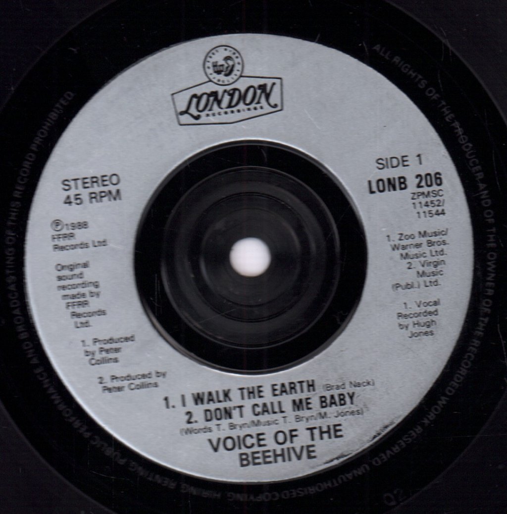 Voice Of The Beehive - I Walk The Earth - 7 Inch