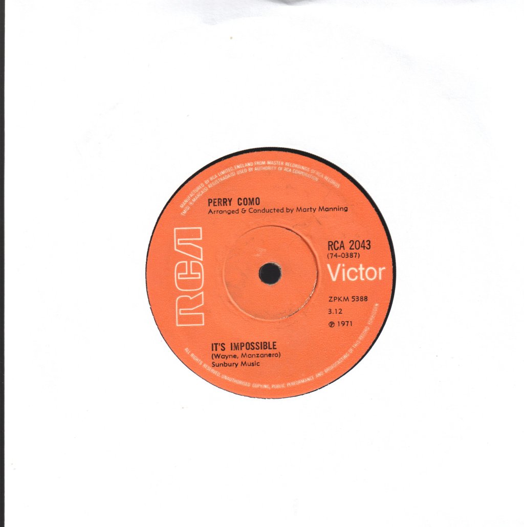 Perry Como - Long Life Lots Of Happiness - 7 Inch