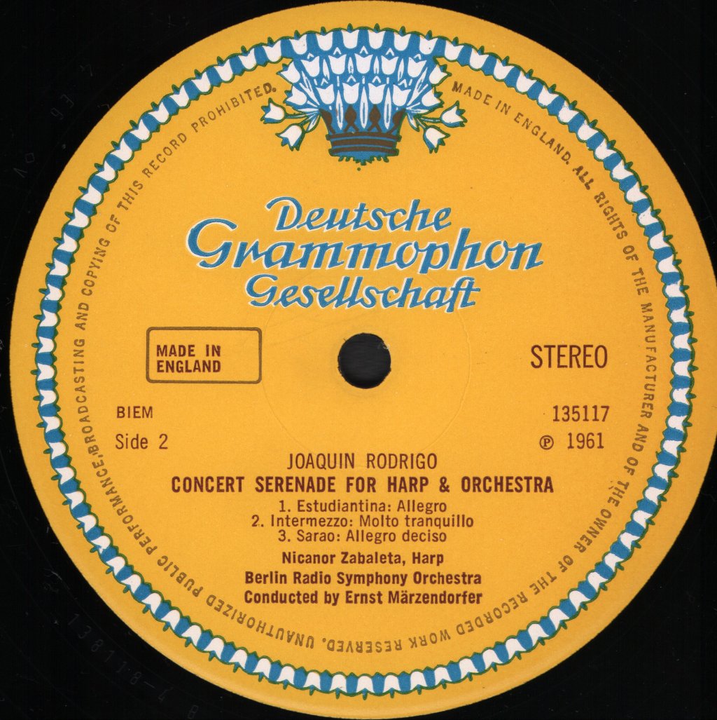 Siegfried Behrend / Nicanor Zabaleta - Rodrigo - Concierto De Aranjuez - Lp