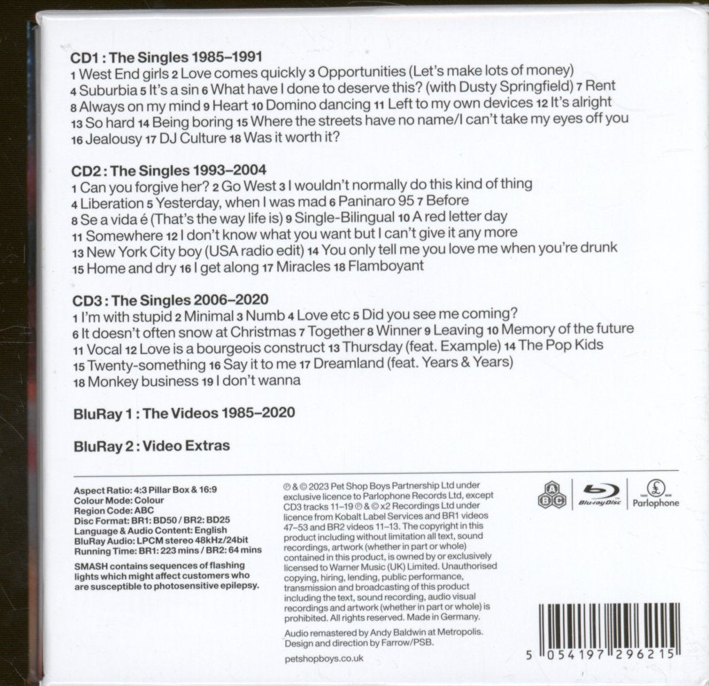 Pet Shop Boys - Smash (The Singles 1985–2020) - CD/Blu-ray