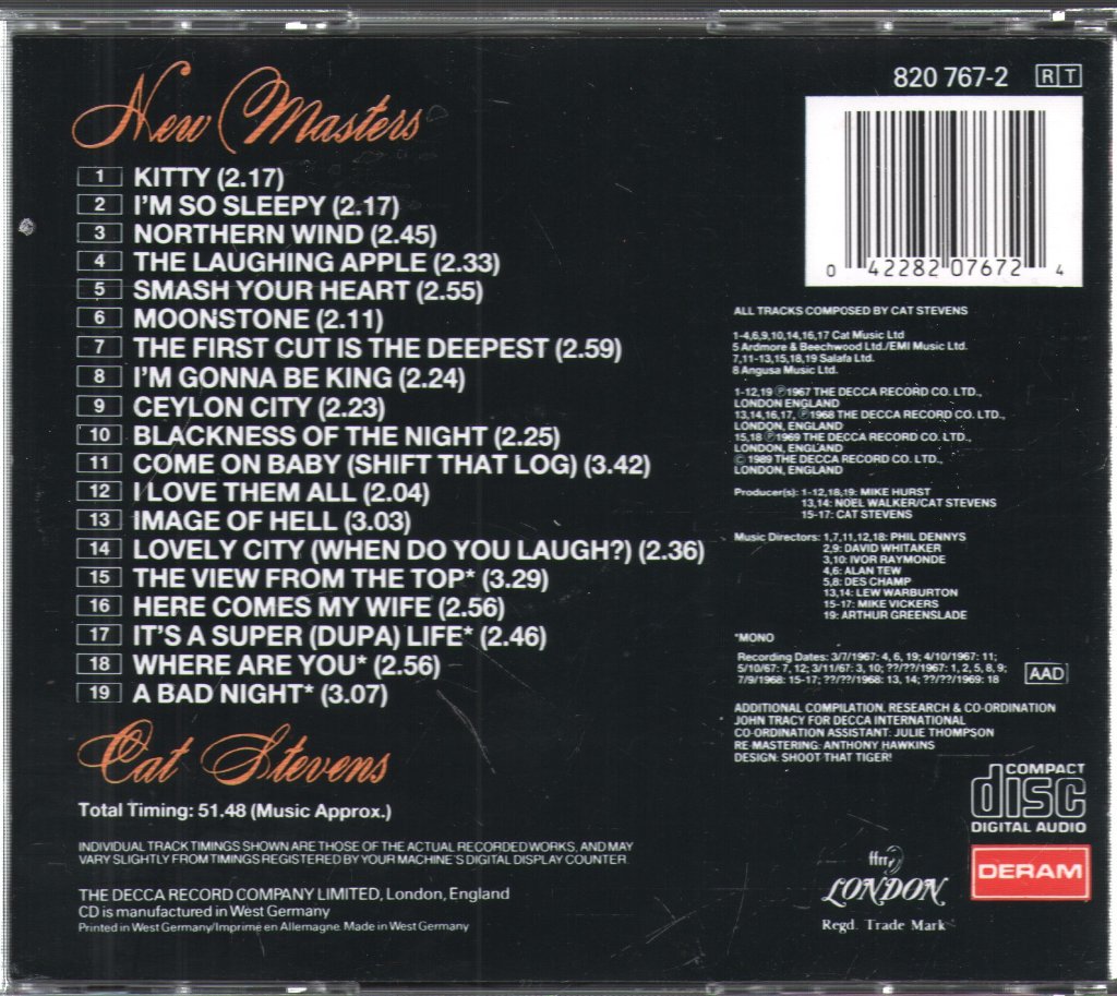 Cat Stevens - New Masters - Cd