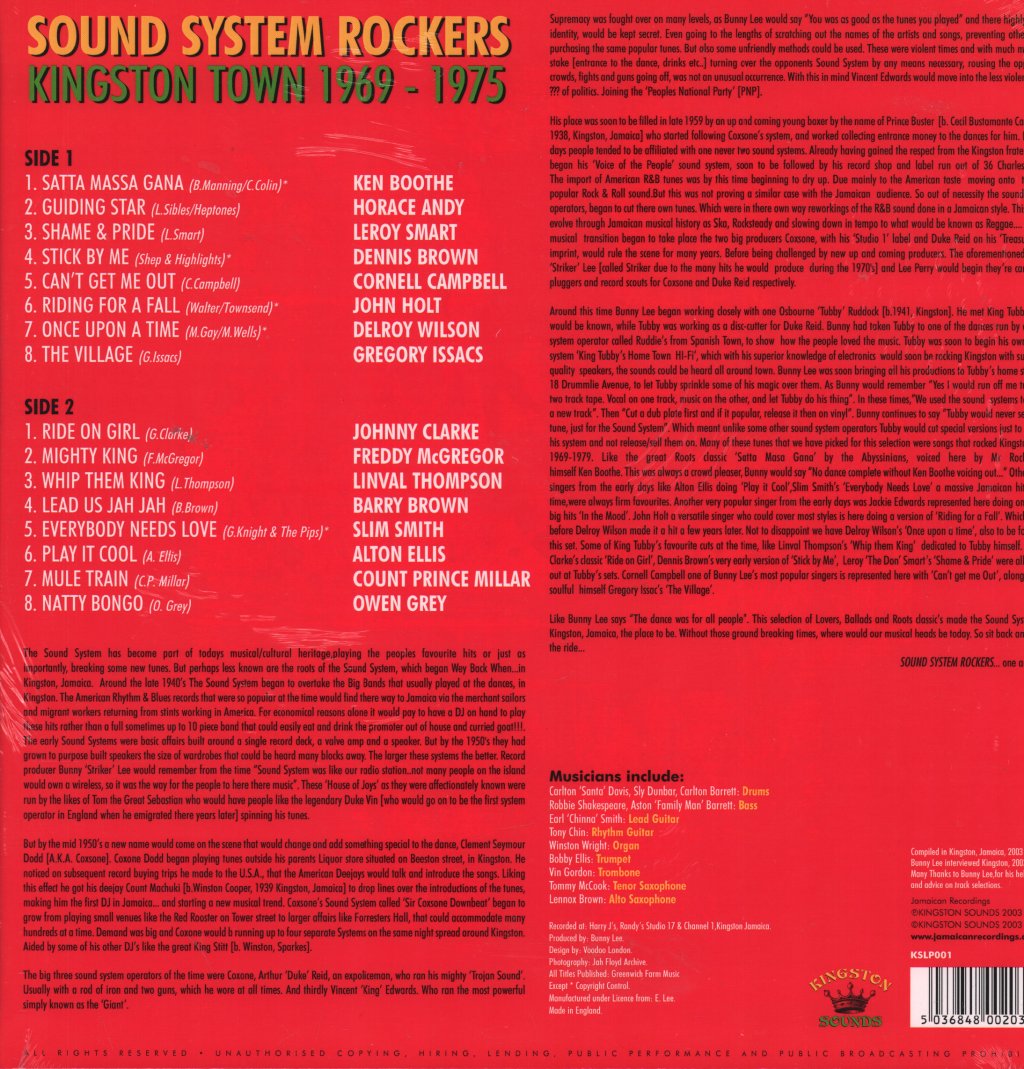 Various Artists - Sound System Rockers Kingston Town 1969-1975 - Lp